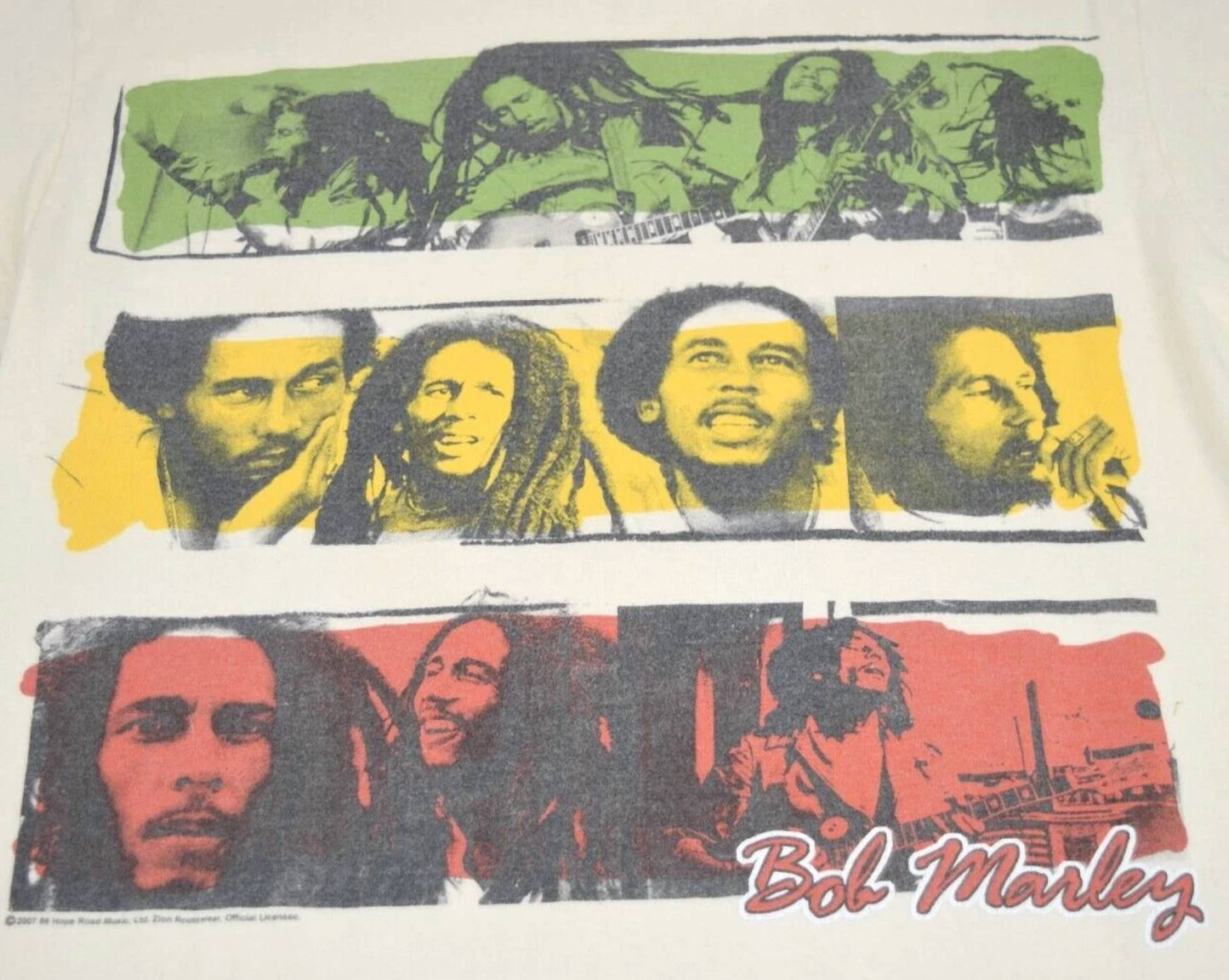 Bob Marley - Unisex Tri-stripe T-shirt