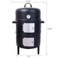 17 Inch Steel Charcoal Smoker Heavy Duty Round BBQ Grill Black