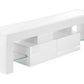 TV Stand, Console, Media Entertainment Center - Glossy White