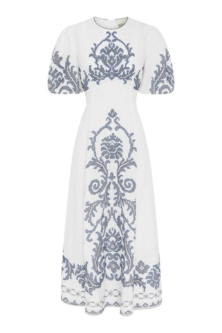 Alemais - Hazel Embroidered Midi Dress