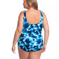 Maxine Of Hollywood - Plus Size Center Shirred Girl Leg One Piece Swimsuit