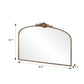 Vintage Arched Gold Mirror: 40'x30' Antique Brass Frame