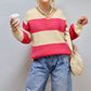 Endless Rose - Fuzzy And Striped Sweater