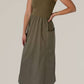 Grade & Gather - Cotton Jersey Mixed Media Maxi Dress