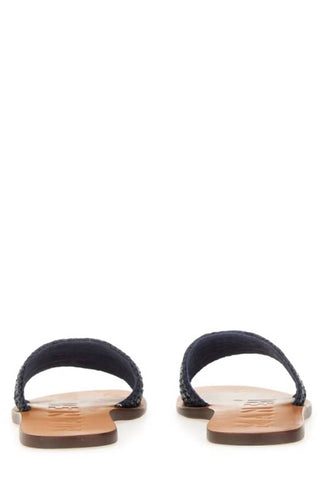 Manebi - Women's Raffia And Leather Sandal