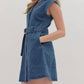 Entro - Cap Sleeve Belted Mini Dress