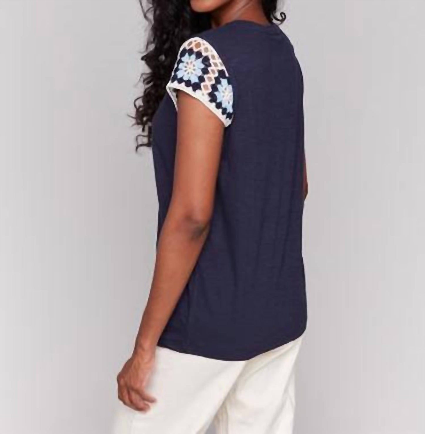 Charlie B - Crochet Sleeve Top