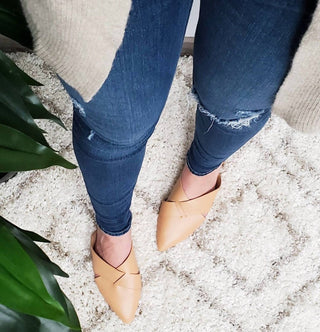 Qupid - Women's Swirl Ballerina Mules