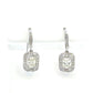 Aamiaa - 1.51 Carat Natural Diamond Emerald Cut Halo Drop Earrings