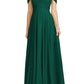 Dessy Collection Lux Off the Shoulder Chiffon Gown in Hunter , Size 4