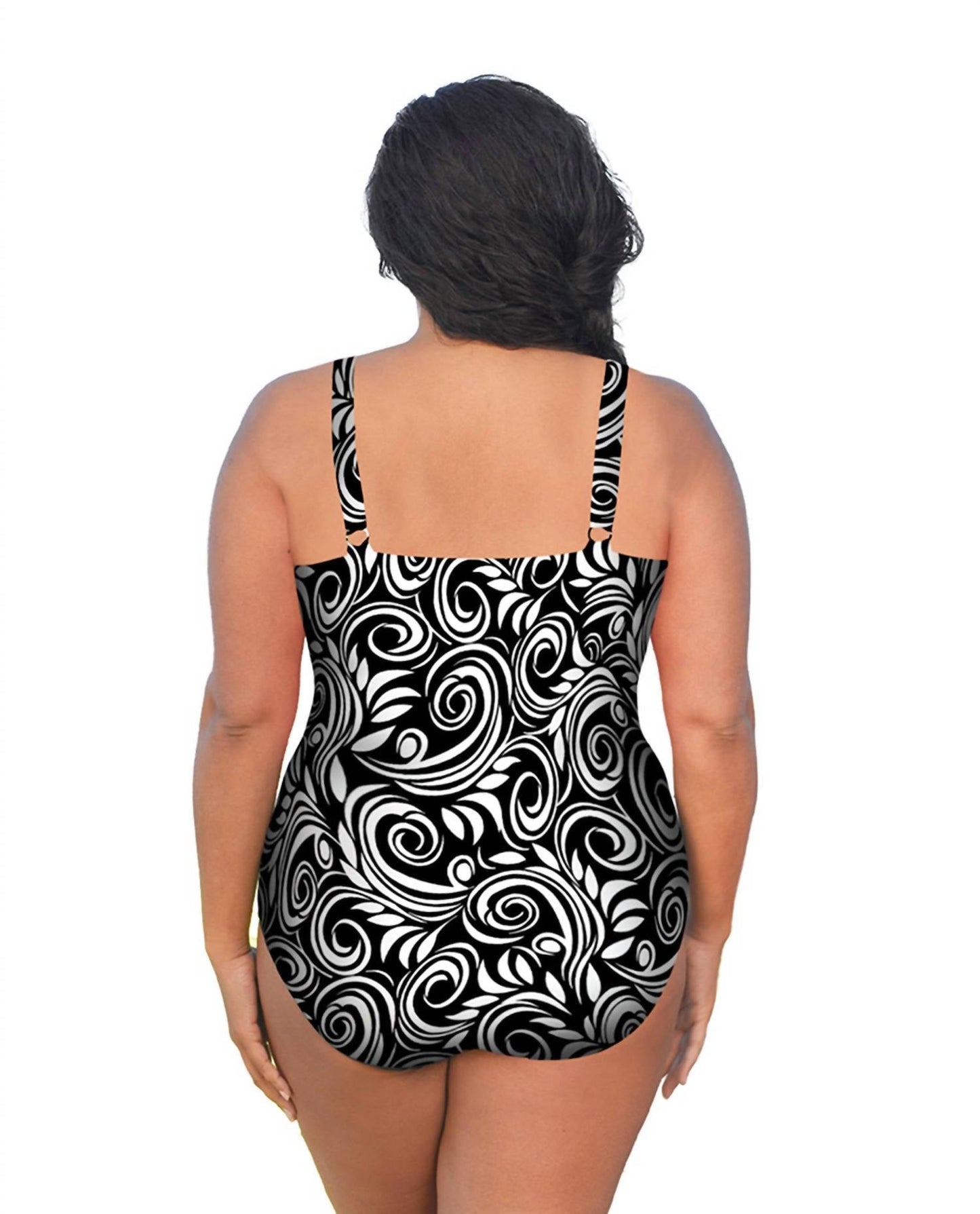 Always For Me - Plus Size V-Neck Twist Front One Piece Swimsuit