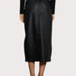Vibrant M.I.U - Front Slit Midi Coated Skirt