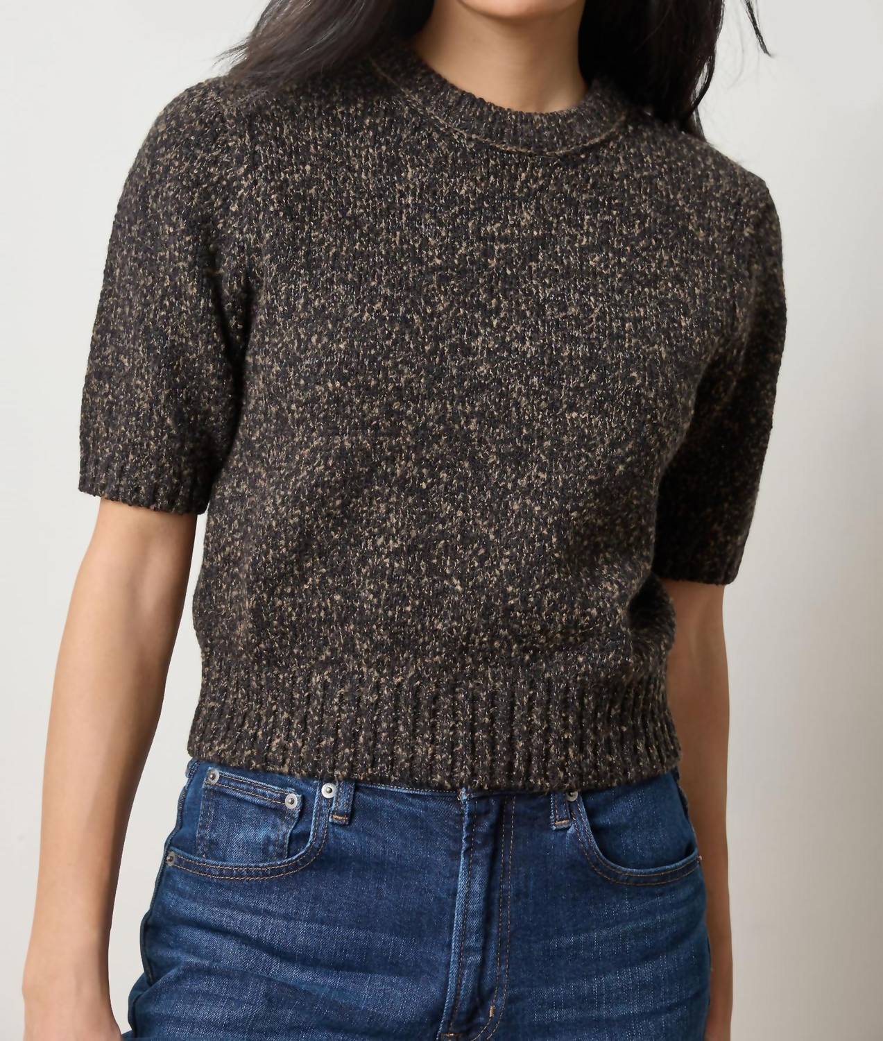 Lilla P - Short Sleeve Marled Sweater