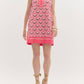 Entro - Scalloped Floral High Neck Mini Dress
