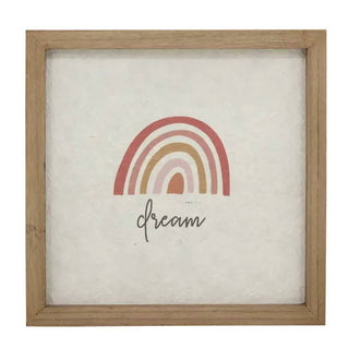 Paris Loft - Dream Rainbow Decorative Wood Framed Wall Art Plaque