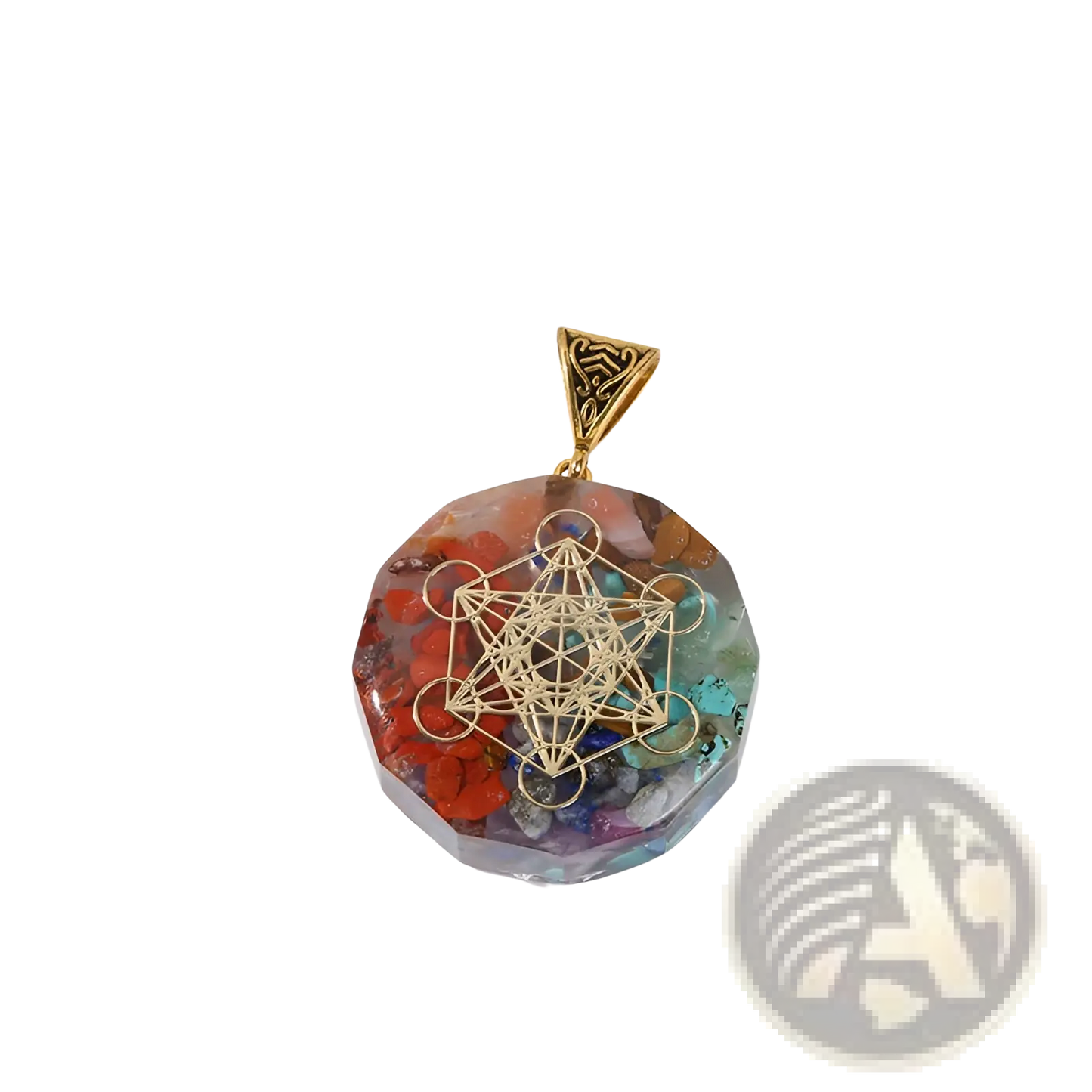 7 Chakra Natural Stone Filigree Healing Pendant Necklace