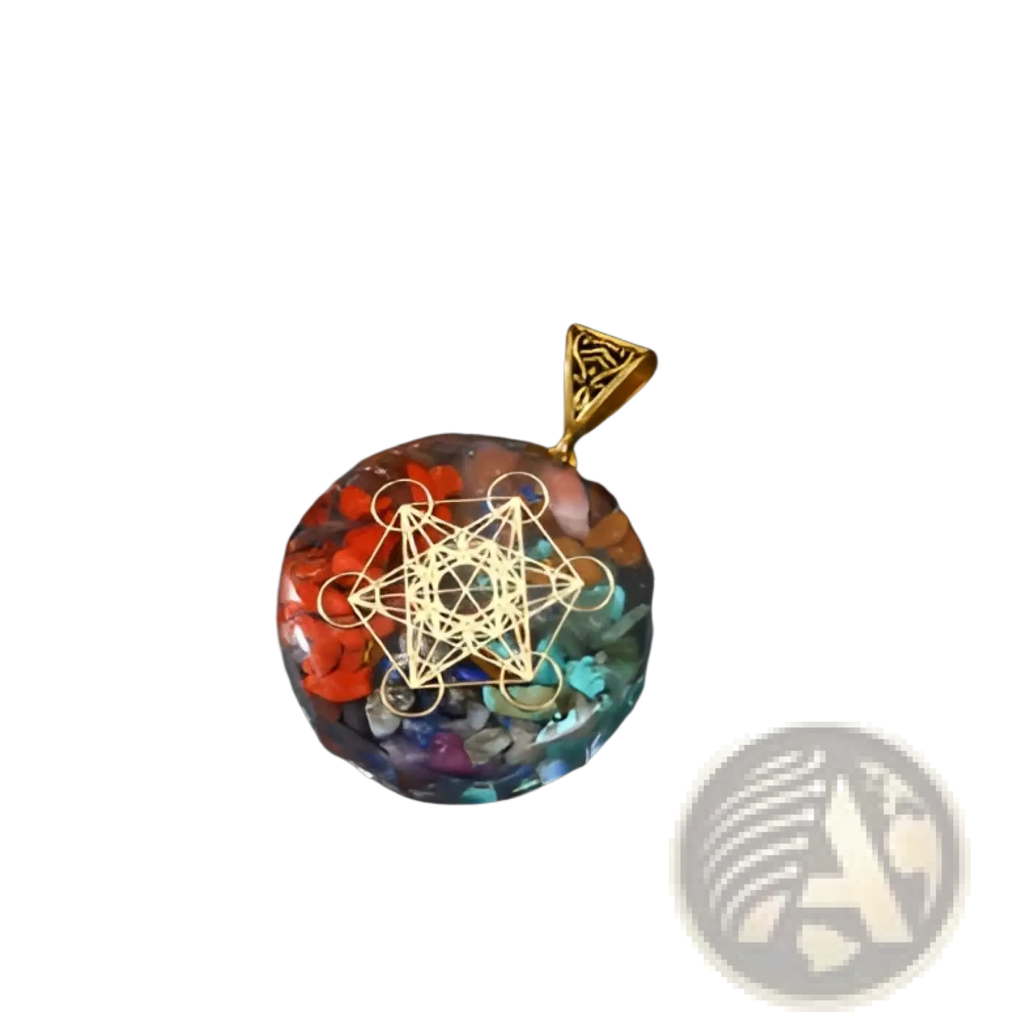 7 Chakra Natural Stone Filigree Healing Pendant Necklace