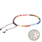 7 Chakras Constellation Agate Bracelet with Gold Accents