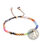 7 Chakras Constellation Agate Bracelet with Gold Accents