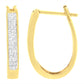 10K Yellow Gold 1/2 Cttw Invisible Set Princess-cut Diamond Hoop Earrings (H-I Color, SI2-I1 Clarity)