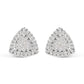 14K White Gold 1/2 cttw Trillion Shaped Diamond Stud Earrings (H-I Clarity, SI2-I1 Color)