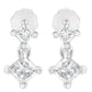 14K White Gold 3/4 cttw Double Diamond Princess-Cut Stud Earrings (I-J Clarity, I2-I3 Color)