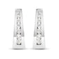14k White Gold 1/4 Cttw Channel-Set Brilliant Round-Cut Diamond Hoop Earrings (I-J Color, I2-I3 Clarity)