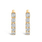 14k Yellow Gold 1/2 Cttw Diamond Cluster Hoop Earrings (H-I Color, SI2-I1 Clarity)