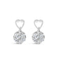 14K White Gold 1 1/4 cttw Round Cut Diamond Earrings (H-I, I1-I2)