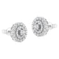 10KT White Gold 1/2 cttw Double Halo Brilliant Round-Cut Diamond Stud Earrings (I-J Clarity, I2-I3 Color)