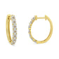 10KT Two-Toned Gold Diamond Hoop Earring (1/2 cttw, J-K Color, I2-I3 Clarity)