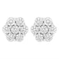 14KT White Gold 1 cttw Diamond Composite Stud Earrings (I-J, SI2-I1)