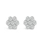 14KT White Gold 1 cttw Diamond Composite Stud Earrings (I-J, SI2-I1)