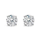 AGS Certified 14K White Gold 1.0 Cttw 4-Prong Set Brilliant Round-Cut Solitaire Diamond Push Back Stud Earrings (I-J Color, I1-I2 Clarity)