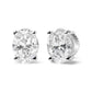 14K White Gold 3/4 Cttw Oval Shape Lab Grown Diamond Solitaire Stud Earrings (F-G Color, VS1-VS2 Clarity)