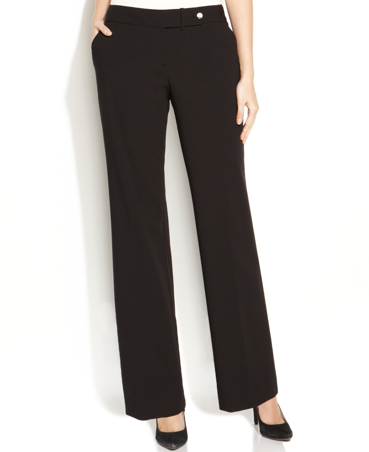 Calvin Klein Women's Modern Fit Pants Black Size 0