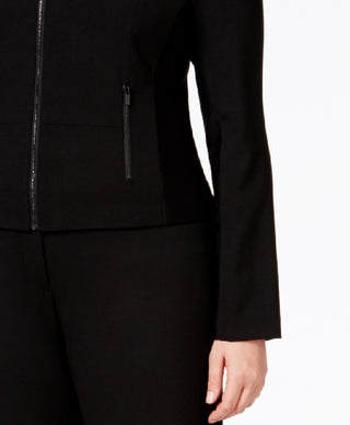 Calvin Klein Women's Plus Fit Solutions Zip Front Jacket Black Size 16W
