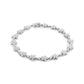 14K White Gold 1 1/5 Cttw Round Diamond Flower Blossom Link Bracelet (H-I Color, SI1-SI2 Clarity) - Size 7"