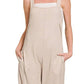 Trendsi - Zenana Knit Waffle Wide Leg Overalls