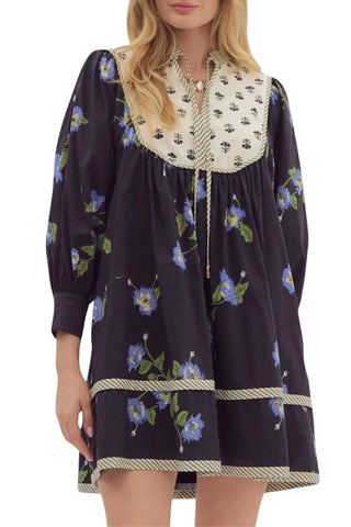 Entro - Mixed Floral Print Dress