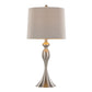 Ashland 27" Contemporary Metal Table Lamp Set in Brushed Nickel