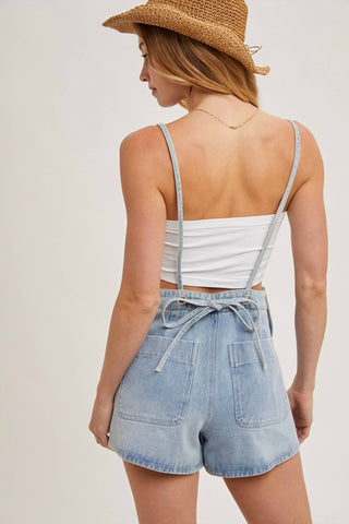 Bluivy - Denim Shorts Romper