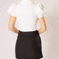 Area Stars - FORD BUTTON UP PUFF SLEEVE POLO TOP