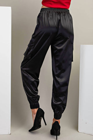 Glam - Pop The Champagne Satin Joggers