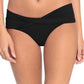 Robin Piccone Women's  Ava Twist Hipster Bikini Bottoms In Black Size Medium Black Size M
