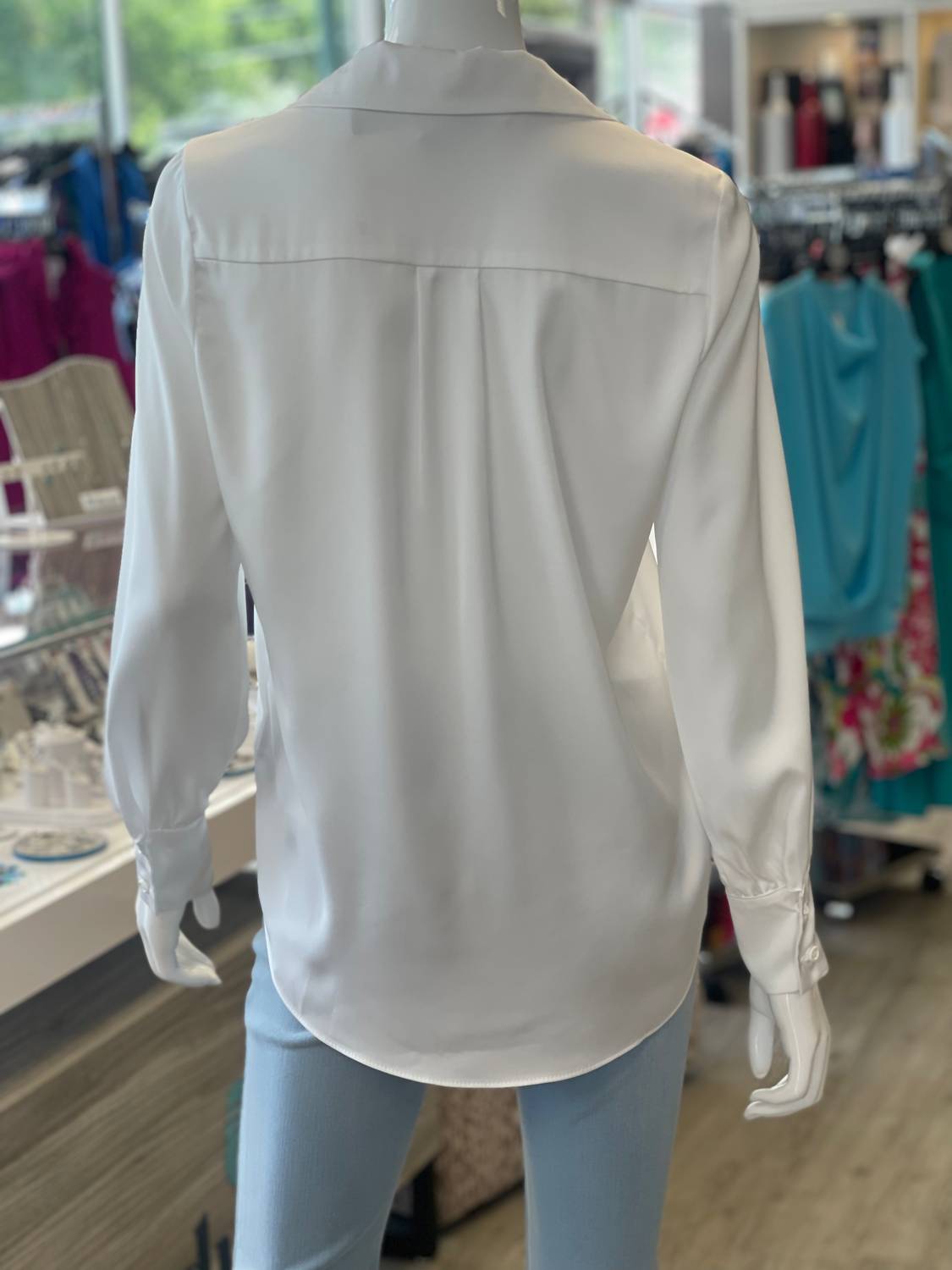 Joseph Ribkoff - Notched Collar Satin Blouse