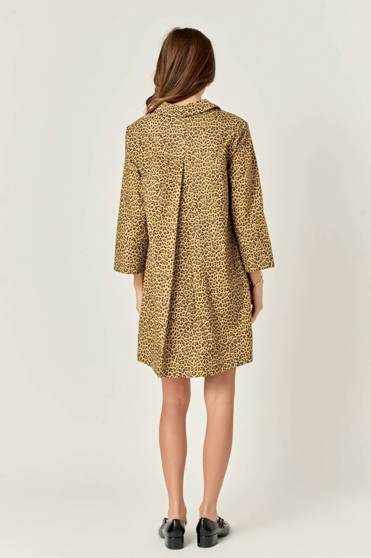 English Factory - Leopard Collar Mini Dress