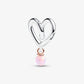Pandora - Two-tone Wrapped Heart Charm Sterling silver, 14k rose gold plating charm only
