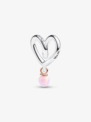 Pandora - Two-tone Wrapped Heart Charm Sterling silver, 14k rose gold plating charm only