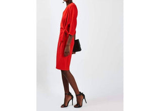 Topshop - Batwing Wrap Midi Casual Wear To Work Dress